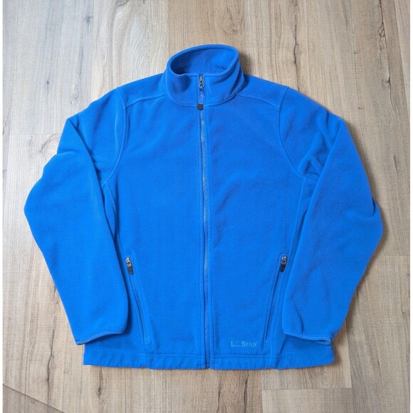 LL Bean Size XS Blue Full Zip Fleece Jacket Polartec Women's Outdoors Preppy - Picture 2 of 11